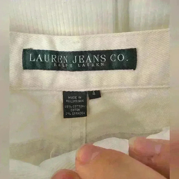 Lauren Ralph Lauren White Straight Leg Jeans Size 4 - Picture 4 of 6